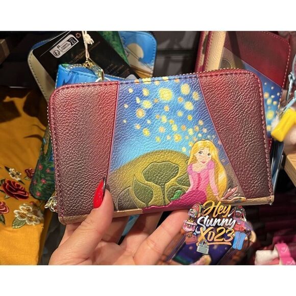 Loungefly Disney Tangled Rapunzel Tower Illustrated Lantern Zip Wallet - Picture 1 of 5